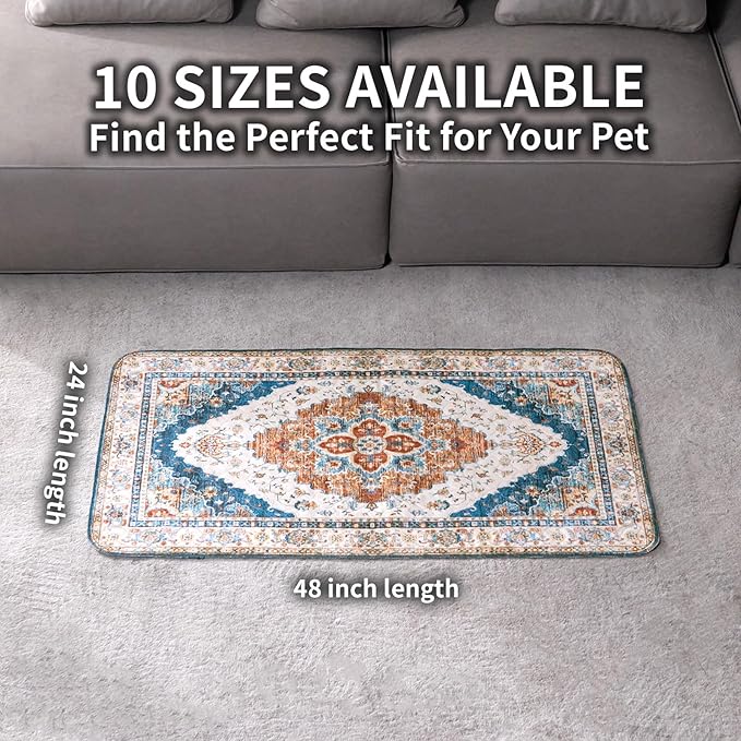 Washable Pee Pads for Dogs, Reusable Puppy Potty Training Pads, Ultra-Absorbent Thick Waterproof Leak-Proof Non-Slip Pads & Mat for Crate, Playpen, Floor, Whelping & Housebreaking , 2 Pack 24"x48"