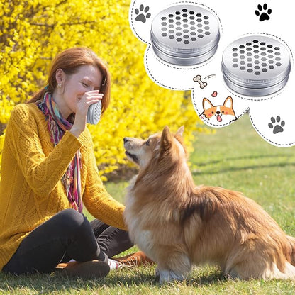 Oudain 12 Pack Dog Scent Work Tins, Dog Scent Training Box, Pet Nose Metal Container with 12 Magnetic Dots, Smell Training Kit Smell Canisters Aluminum Cans for Pet (Hexagon)