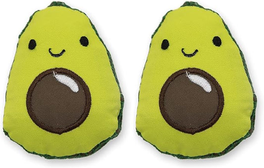 Catstages Lil' Avocato Cat Toy, Interactive Plush Avocado with Catnip, Kicker & Chew Toy for Indoor Cats, Encourages Active Play, Mental Stimulation, Dental Health, and Solo Fun, Green (Pack of 2)