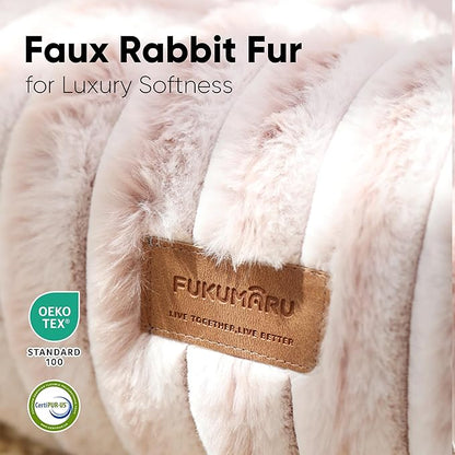 FUKUMARU Small Dog Bed, Gradient Color Donut Dog Beds for Anxious Puppies, 25 inches Calming Orthopedic Dog Beds, Round Pet Beds with Washable Cover, Cute Cat Bed for Indoor Cats, Pink