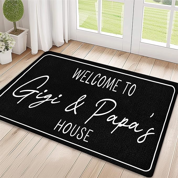 Custom Doormat with Family Name - Personalized Entryway Door Mat Front Door Mat for Outdoor Decor Entrance Mat Housewarming Gift with Anti-Slip Backing Design04