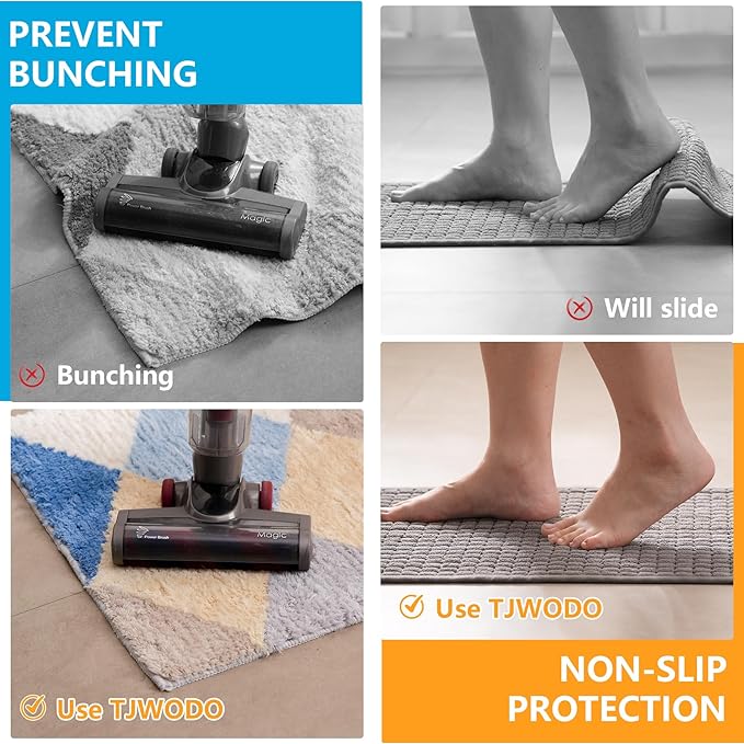 8X10 FT Non-Slip Rug Pad Gripper for Hardwood Floors, Tile, & Carpet – Anti-Slip Rug Pads to Keep Area Rugs Secure and in Place, Protects Floors, Prevents Slipping and Sliding