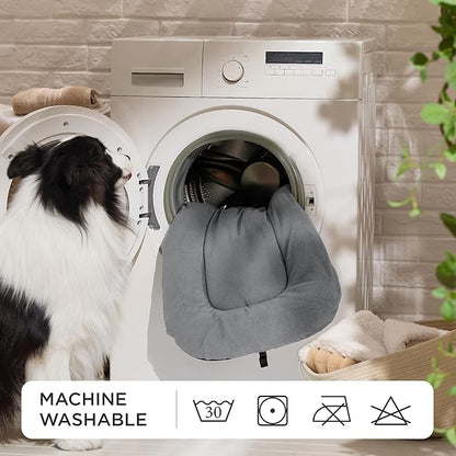 Bedsure Washable Dog Crate Pad for Medium Dogs, Anti-Slip Puppy Kennel Dog Bed for Crate - Ultra Soft Fleece Flat Thin Pet Mat (Not Chew Proof), Light Grey 29"x18"