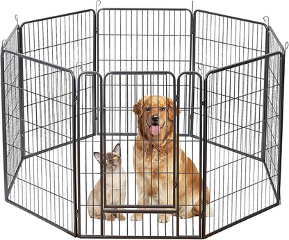 ZENY Dog Playpen 40Inch 8 Panels, Heavy Duty Pet Dog Pen Indoor, Metal Dog Fence with Doors, Foldable Animal Outdoor Exercise Pen for Yard, RV, Camping