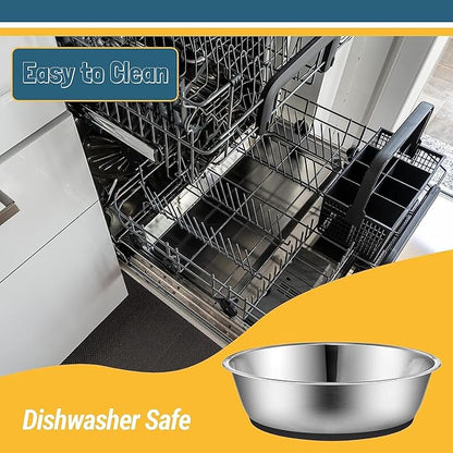 PEGGY11 Lightweight Stainless Steel Cat Bowls - 3 Cup, 2 Pack