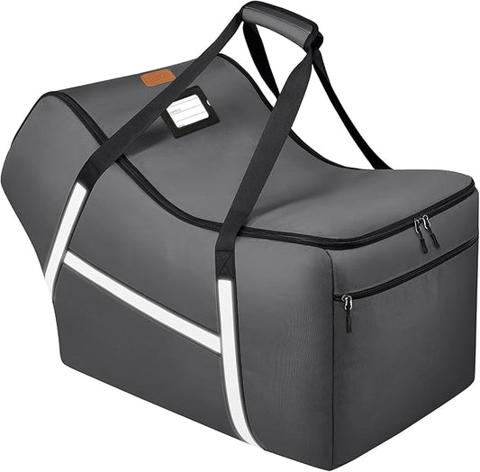 Infant Car Seat Travel Bag for Airplane Compatible with All Nuna Pipa Car Seat and Base,Chicco KeyFit 30 and Base, Padded Car Seat Bags for Air Travel,Car Seat Gate Check Bag with Side Pocket, Gray