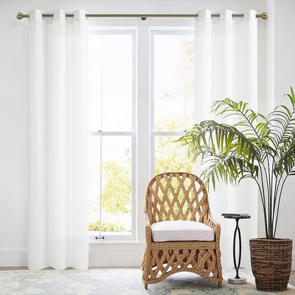 NICETOWN Non-See-Through White Sheer Curtains 84 inches Long 2 Panels, 42" Wide Grommet Window Curtains Drapes for Living Room, Bedroom, Bathroom- Light Filtering Elegant Window Drapes