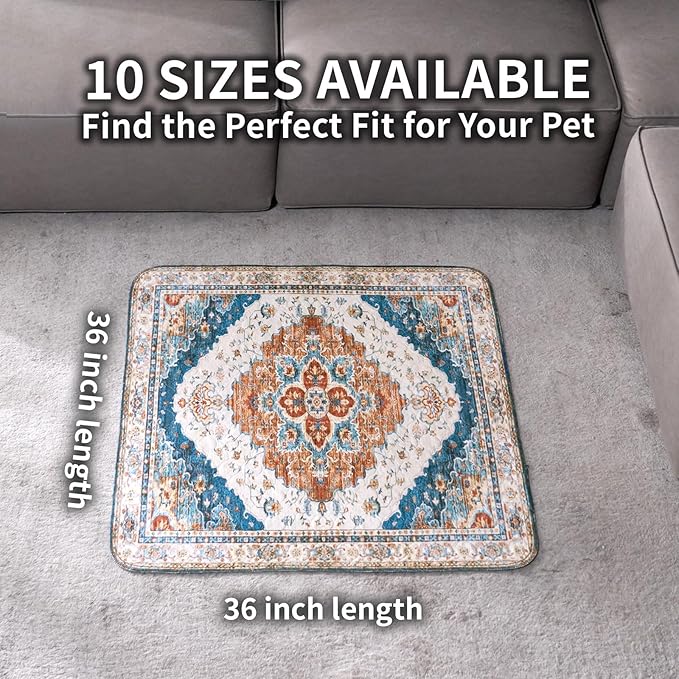 Washable Pee Pads for Dogs, Reusable Puppy Potty Training Pads, Ultra-Absorbent Thick Waterproof Leak-Proof Non-Slip Pads & Mat for Crate, Playpen, Floor, Whelping & Housebreaking , 2 Pack 36"x36"