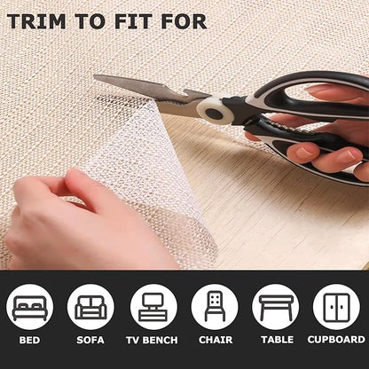 Non Slip Rug Pad Grippers 2 x 3 Ft for Hardwood Floors, Thick Carpet Pads Gripper for Tile Floors,Rug Grip for Area Rug,Sofa,Chair,Cushion Keep Your Rugs Safe and in Place, Cream