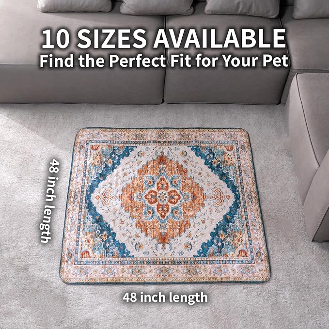 Washable Pee Pads for Dogs, Reusable Puppy Potty Training Pads, Ultra-Absorbent Thick Waterproof Leak-Proof Non-Slip Pads & Mat for Crate, Playpen, Floor, Whelping & Housebreaking , 2 Pack 48"x48"
