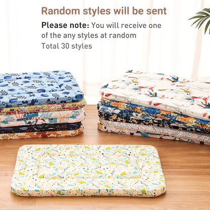 Magic Dog Super Soft Random Color Small Dog Bed, 24-Inch x 16-Inch x 1.2-Inch, Machine Washable, Ideal for Small Dogs and Cats, Pancake Style Mat, Cotton Material, Sewn Construction