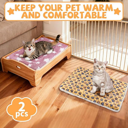 2 Pcs Guinea Pig Bed, Washable Rabbit Bunny Bed Mat Warm Small Animal Bed Pad Guinea Pig Pillow Pet Bed Mat for Chinchilla Hedgehog Ferret (19.3" x 12.6")