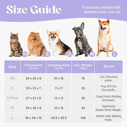 LE SURE Shown on TV Donut Large Dog Beds - Round Cat Beds Indoor Anti-Anxiety Calming Gift for Pets, Washable Home Decor Cute Beds with Jacquard Shaggy Plush & Anti Slip Bottom, 36 Inch, Pink Taffy
