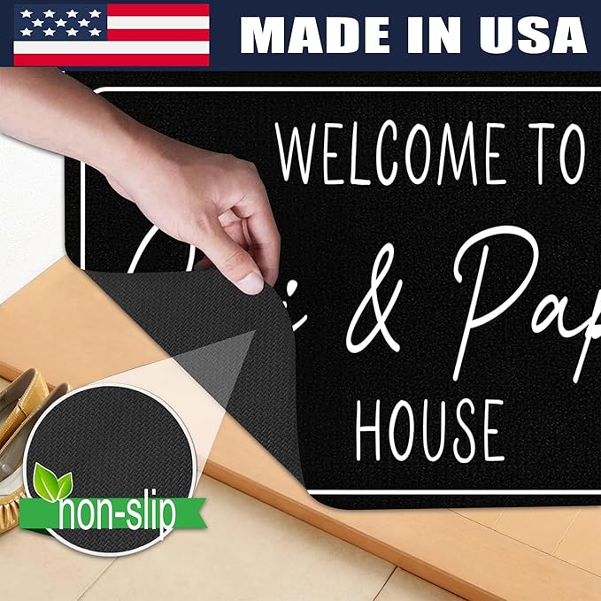 Custom Doormat with Family Name - Personalized Entryway Door Mat Front Door Mat for Outdoor Decor Entrance Mat Housewarming Gift with Anti-Slip Backing Design04