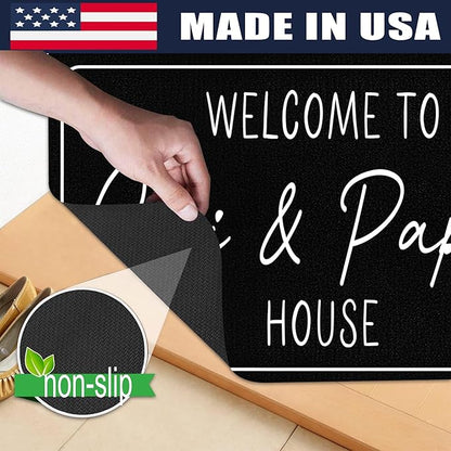 Custom Doormat with Family Name - Personalized Entryway Door Mat Front Door Mat for Outdoor Decor Entrance Mat Housewarming Gift with Anti-Slip Backing Design04