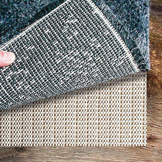 Non Slip Rug Pad Grippers 2 x 3 Ft for Hardwood Floors, Thick Carpet Pads Gripper for Tile Floors,Rug Grip for Area Rug,Sofa,Chair,Cushion Keep Your Rugs Safe and in Place, Cream