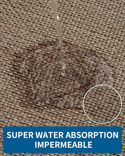 Kitchen Rugs and Mats Non Skid Washable, Absorbent Runner Rugs for Kitchen, Front of Sink, Kitchen Mats for Floor(Brown, 20"x47")