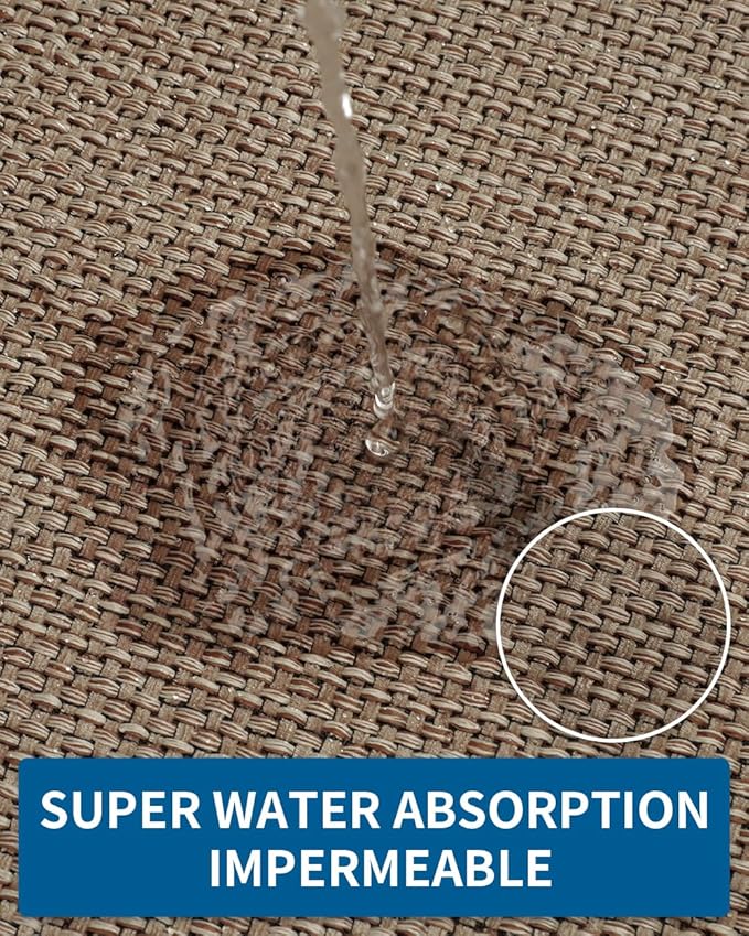 Kitchen Rugs and Mats Non Skid Washable, Absorbent Runner Rugs for Kitchen, Front of Sink, Kitchen Mats for Floor (Brown, 20"x32")