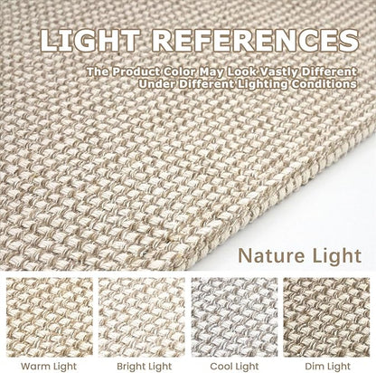 KOZYFLY Runners for Hallways 2x5 ft Washable Kitchen Runner Non Slip Rubber Backed Hall Runners Cotton Entryway Runner Rugs Floor Carpet for Indoor Backdoor Bedroom Kitchen, Ivory/Khaki