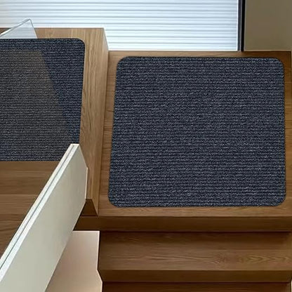 Stair Treads for Wooden Steps, Non-Slip Stair Runner Indoor Outdoor Stair Tread Landing Mats Covers Pads, 31" x 31"Matching Staircase Step Runner for for Elders, Kids and Pets (31" X 31", Grey)