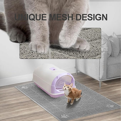 Cat Litter Mat, Litter Trapping Mat Soft on Kitty Paws, 35" x 24" Kitten Litter Box Mat for Cleaner Floors, Waterproof, Easy Clean, Durable Large Size Cat Litter Pad for Kitten.