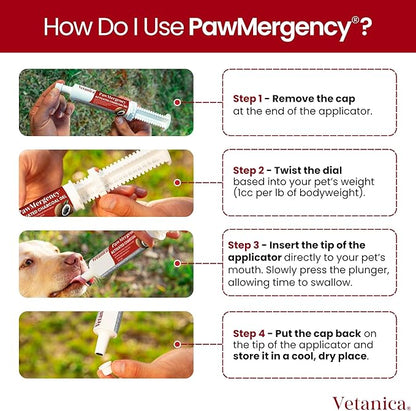 PawMergency – Activated Charcoal First Aid Kit Emergency Rescue 5 Pack for Dogs, Cats, Puppy & Pet Poison Kit, Camping Survival Remedy Essential, Oral Anti Diarrhea Digestive Absorb Toxins