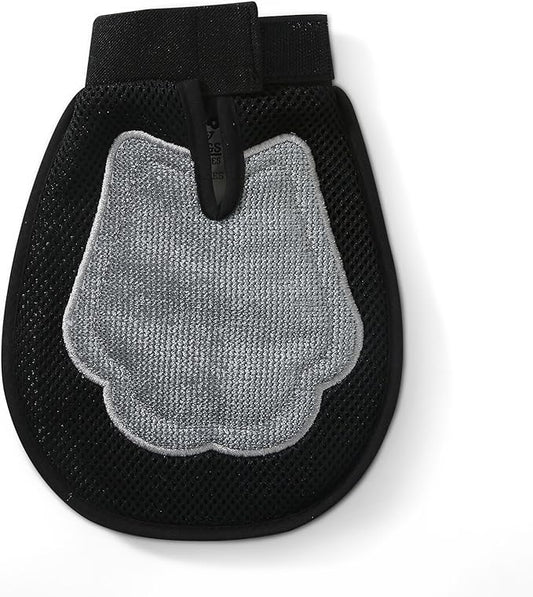 Wags & Wiggles Dual Sided Dog Grooming Glove with Rubber Paw - 2-IN-1 Grooming Tool for Brushing, Massaging, and Scrubbing - Velour Side Acts as Fur Remover