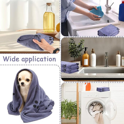 5PCS Microfiber Dog Towels for Drying Dog, 39'' X 23.6'' Pet Towel, Super Absorbent and Soft Pet Grooming Dogs Paw Towel, Fast-Drying Towels Shower Bath Supplies for Large Medium Small Dogs