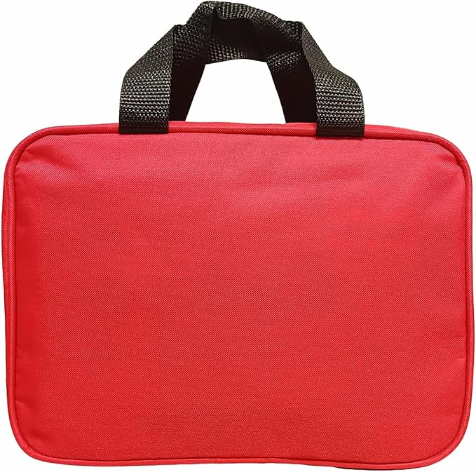 First Aid Bag Empty Emergency Medical Pouch First Responder Storage Compact Survival Medicine Bags for Sport Outdoors Car Office Pet Dog Cat (Red HQ)