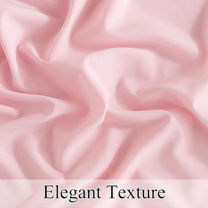 NICETOWN Non-See-Through Privacy Pink Sheer Curtains 96 inches Long 2 Panels for Girls Room, 52" Wide Grommet Window Drapes for Nursery- Home Decoration Light Filtering Elegant Window Treatment