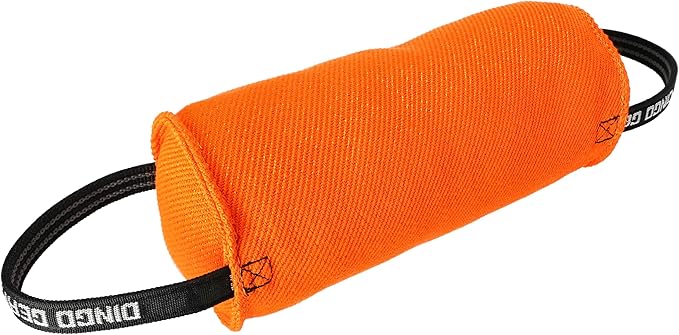 Dingo Gear Dog Tug Toy for Strong Dog, Bite Training, IGP, Fun, French Linen Candy, 12x5,5" Orange Berta S00098