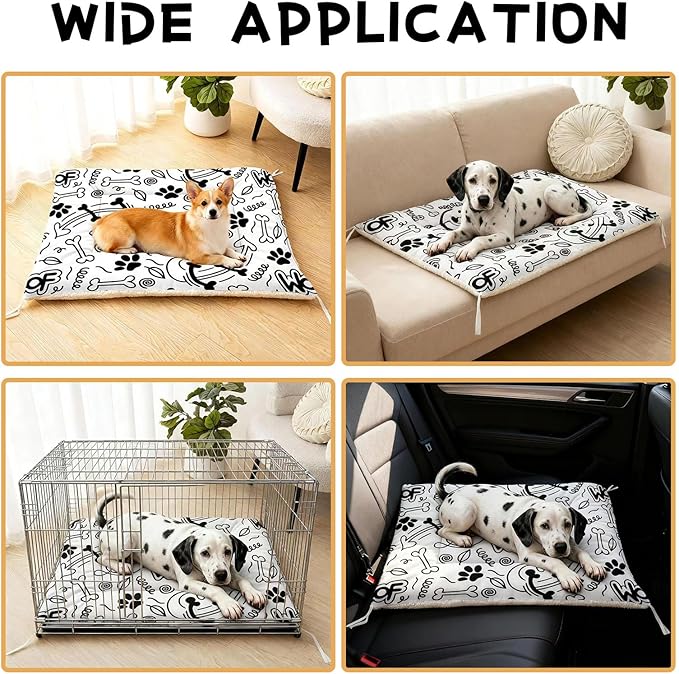 Dog Cat Bed Mat Ultra Soft Fluffy Pet Bed Washable Fashion Dog Crate Beds Comfy Comfy Pet Sleeping Pad Suitable for Pet Raised Bed(42"x32",Cut Woof)