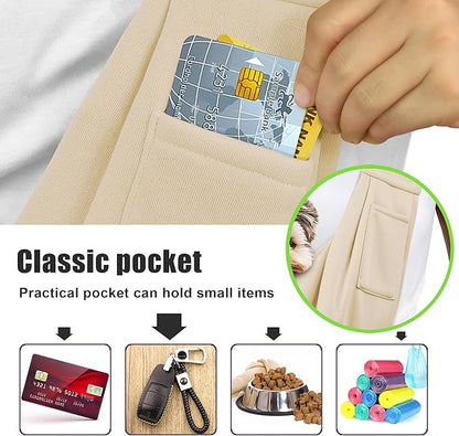 Tomkas Small Dog Sling Carrier - Classic Pocket & Classic Strap - for 3-10 lbs Pets(Cream)