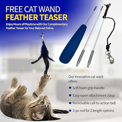 Pet Fit For Life Extra Large Cat Carrier for Travel - Foldable & Portable Collapsible Kennel with Litter Box, Feather Toy & Water/Food Bowl - Ideal for Cars, Long Trips & Indoor Cats - Black Checkers