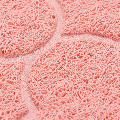 WePet Cat Litter Box Mat, Kitty Premium PVC Pad, Durable Trapping Rug, Phthalate Free, Urine-Resistant, Scatter Control, XXL 47 x 36 Inch, Baby Pink