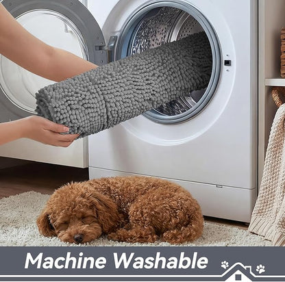 Bcoimo Super Absorbent Dog Door Mat, 30"*20" Anti Slip Mat for Muddy Paws, Pet Rugs for Dirty Paws Washable That Absorbs Moisture and Dirt, for Dog Cage and Pet Resting Carpet