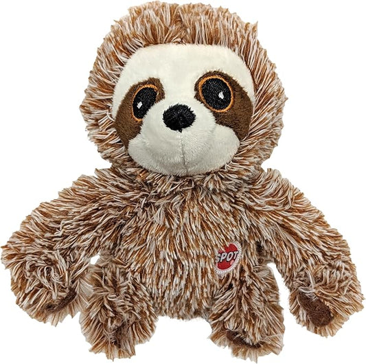 SPOT Fun Sloth Dog Toy - Soft, Stuffed, Squeaky, Plush Fabric Toy for Mini and Small Dogs and Puppies, Enrichment for Light Chewers and Cuddlers, 7in