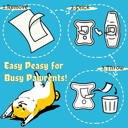 LeapSheep Dog Diaper Liners Pee Pads for Male and Female Dogs, Dog Period Pads, Super Soft Absorbtion Dog Booster Pads Fits Belly Bands, Wraps and Washable Doggy Diapers Female (M, 50)