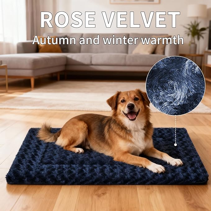 Dog Bed Mat - Comfortable Kennel Pad, Multi-Purpose Crate Bed for Dogs & Cats, Soft Support