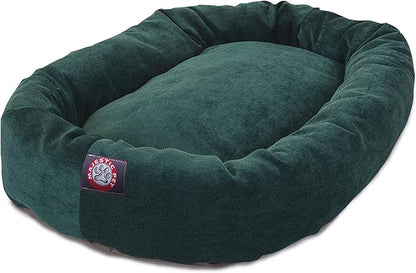 Majestic Pet Villa 52 Inch Shredded Memory Foam Dog Bed for X-Large Sized Dog 52x35x11 Inch–Orthopedic Pet Bed with Removable Washable Cover-Washable X-Large Puppy Mat with Head Support-Marine