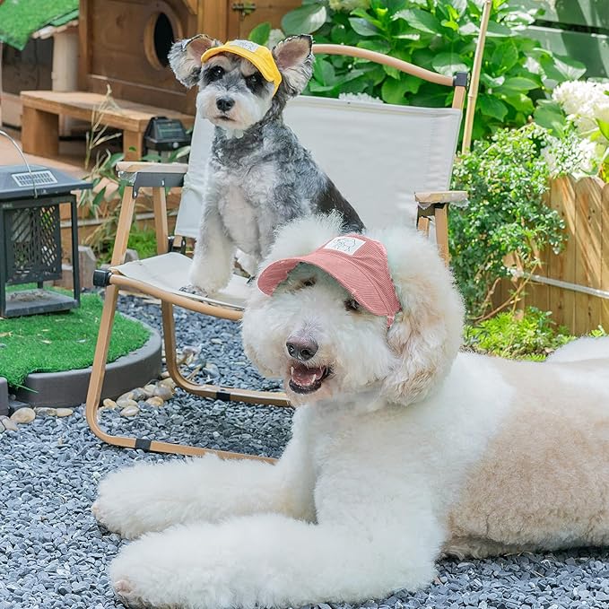 Pet Dog Baseball Cap, Cat Hat, Cat Dog Sun Cap with Ear Holes, Adjustable Puppy Outdoor Sun Hat (Pink, X-Large)