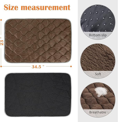 ULIGOTA Self-Warming Cat Bed and Dog Crate Pad - Thermal Pet Heating Mat