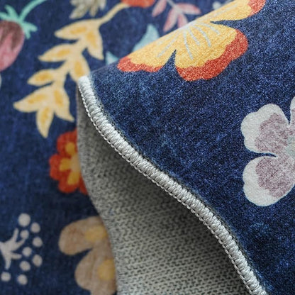 3x10 Long Hallway Runner Rug: Washable Wide 10ft Floral Low-Pile Carpet for Entryway Kitchen Non Slip Soft Living Room Bedroom Floor Mat Cute Area Rugs for Nursery Farmhouse Home Decor(3x10/Purple)