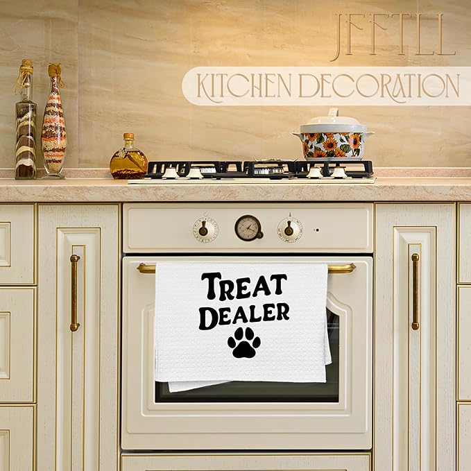 Funny Dog Kitchen Towels, Dog Mom Gifts Dish Tea Towels for Kitchen Decor, Gifts for Dogs Lovers Decorative Hand Towel for Bathroom, 16x24 Inch