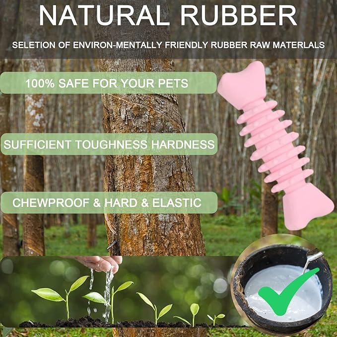 Puppy Toys, 6 Pack Dog Chew Toys for Puppy, Cute Pink Small Dog Toys, Teething Toys for Puppies, Soft Durable Interactive Chew Toy for Small Dogs