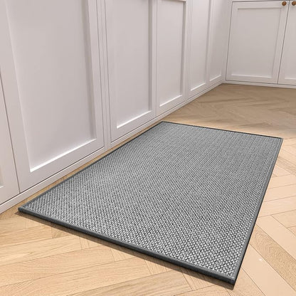 MontVoo Kitchen Rugs and Mats Non Skid Washable, Absorbent Runner Rugs for Kitchen, Front of Sink, Kitchen Mats for Floor (Dark Grey, 20"x32")