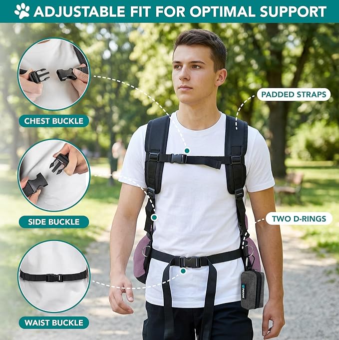 PetAmi Adjustable Cat & Dog Front Chest Carrier Backpack, Ventilated for Hiking & Camping, Max 10 lbs, Purple