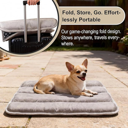 Dog Crate Pad, Ultra Soft & Anti-Slip Kennel Mat, Secure Fit for Metal Crates & Dog Cages, Washable Cozy Bed for Small Medium Large Dogs Light Brown, S(23"*14"*1.5")
