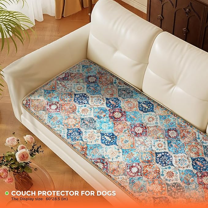 Hompet 2 Pack Super Absorbent Dog Door Mat for Muddy Paws, Washable Pee Pads for Dogs, Reusable Puppy Training Pads, Quick Dry Non-Slip Pet Entryway Rug, Leak-Proof Potty Pad for Indoor Floors 20x60