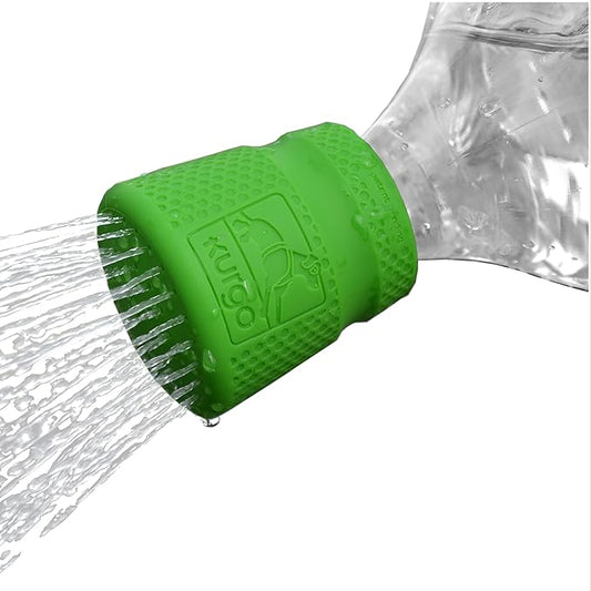 Kurgo Mud Dog Travel Shower - Portable Pet Shower for Adventure Dog Cleaning - Easy Bottle Shower Cap - Dishwasher Safe Silicone Shower Sprayer - Camping Pet Bath Accessory